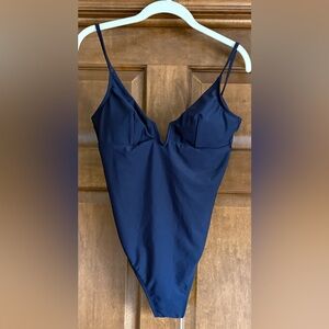 NWT CupShe navy blue one piece swimsuit - M